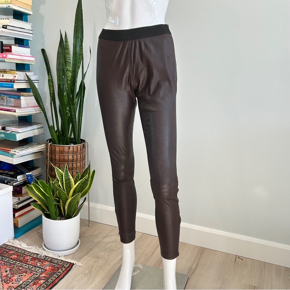 Reiss Lambskin Leggings - Picture 2 of 16